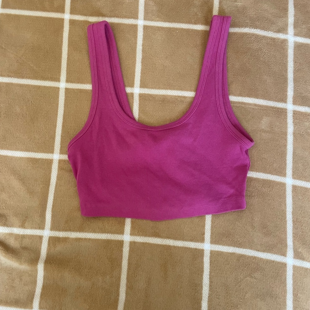 Zara Fuchsia Ribbed Top
